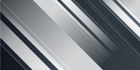 Obraz premium Black silver white gradient shine geometric abstract background vector corporate profile, business template, presentation design and banner