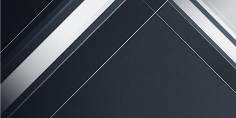 Black silver white gradient shine geometric abstract background vector corporate profile, business template, presentation design and banner