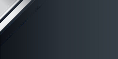 Black silver white gradient shine geometric abstract background vector corporate profile, business template, presentation design and banner