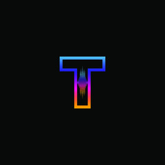 Initial Letter T Sound Weaves Logo Design Concept