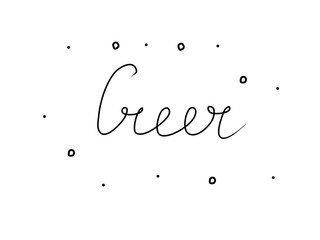Creer phrase handwritten with a calligraphy brush. Believe in spanish. Modern brush calligraphy. Isolated word black
