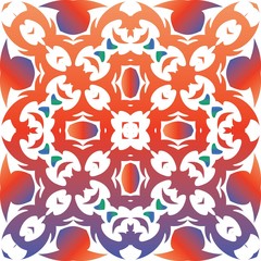 Fototapeta premium Antique ornate tiles talavera mexico.