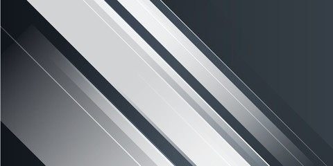 Black and white gradient shine geometric abstract background vector corporate profile, business template, presentation design and banner