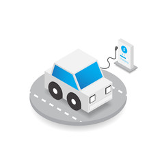 Isometric electric car, future technology