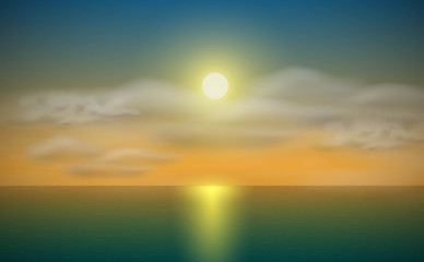 landscape of sunrise at the ocean 