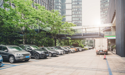 Financial District street parking lot..