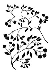 Hand drawn flat decorative flowers. Vector plants elements for design, web design, textile, ceramics, wrapping, wallpaper, cover