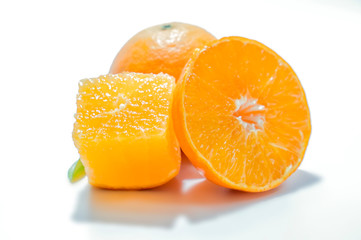 Fototapeta na wymiar Orange combination on white background..