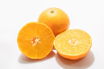 Orange combination on white background..