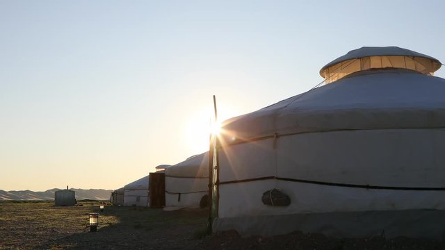gel and sunrise in Monglia