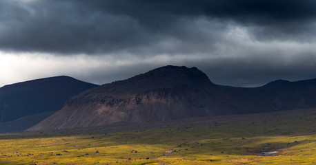 beatiful storm clouds with light