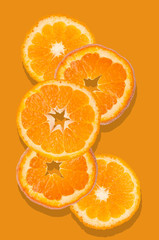 Orange fruit slices