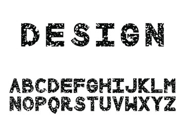 EPS 10 vector. Grunge black font on white background.