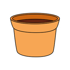 flower pot ceramic isolated icon vector illustration design