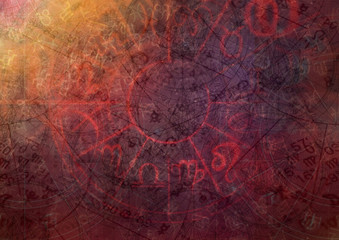 Fototapeta na wymiar Horoscope Astologist Background Pattern Wallpaper
