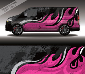 Car wrap decal design vector, custom livery race rally car vehicle sticker and tinting. © 21graphic