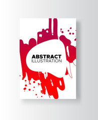 Modern abstract vector banners. Ink style poster shapes of gradient colors on white background.