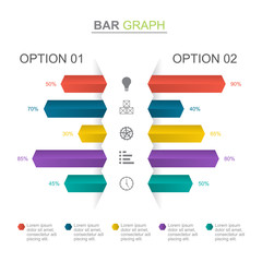 Bar Chart Graph Diagram Financial Analytic Statistical Business Infographic Illustration