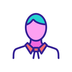 Student icon vector. Thin line sign. Isolated contour symbol illustration