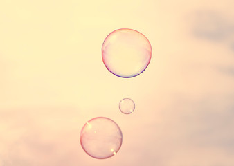 soap bubble on sky background