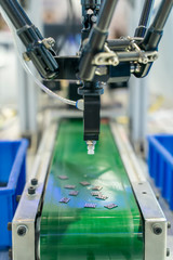 robotic pneumatic piston sucker unit on industrial machine,automation compressed air factory production