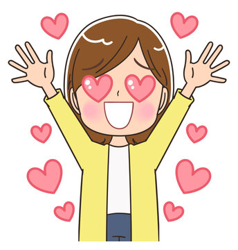 女性 マンガ アニメ 主婦 イラスト かわいい カジュアル