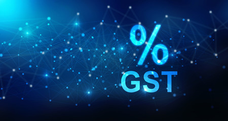 2d rendering GST Tax India with percentage