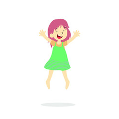 Vector Illustration Of Happy Children Isolated