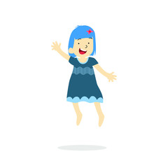 Vector Illustration Of Happy Children Isolated