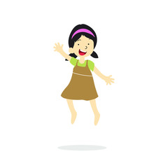 Fototapeta premium Vector Illustration Of Happy Children Isolated