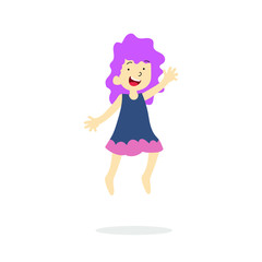 Vector Illustration Of Happy Children Isolated