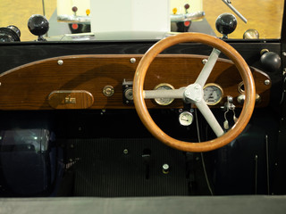 Wooden dashboard classic car