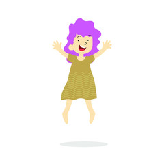 Vector Illustration Of Happy Children Isolated