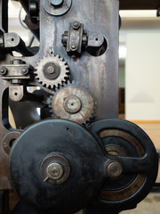 Old gear part with rotor
