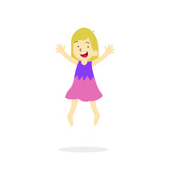 Vector Illustration Of Happy Children Isolated