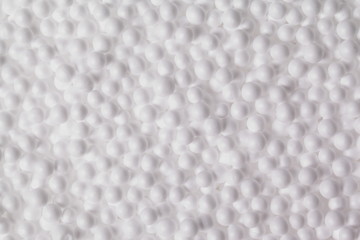White styrofoam balls as background