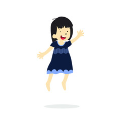 Vector Illustration Of Happy Children Isolated