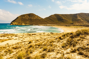 Beach El Playazo, seascape in Spain.