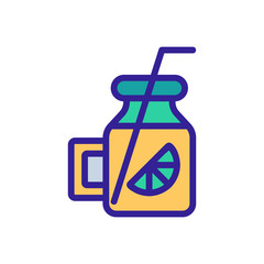 Lime cocktail icon vector. Thin line sign. Isolated contour symbol illustration