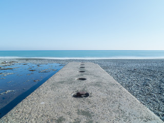 二宮町　梅沢海岸の風景　２月