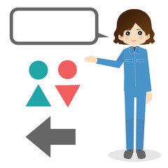 工場トイレはあちら