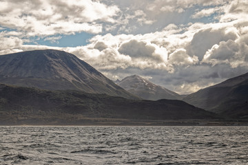 Fototapeta na wymiar Argentina, Patagonia – mountains over the atlantic coast.