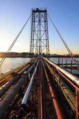 Fototapeta na wymiar Petroleum transmission pipeline