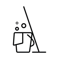 Mop swab icon vector illustration photo