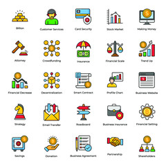 Business Insurance Flat Icons Pack 