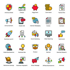 Business Marketing Flat Vectors Pack 