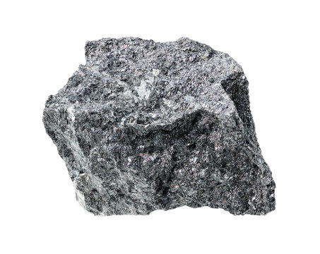 Rough Magnetite (iron Ore) Cutout On White