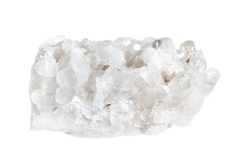 druse of colorless Rock crystals cutout