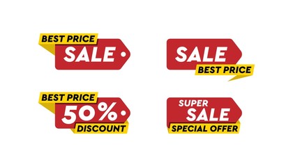 Sale banner discount vector illustration.
