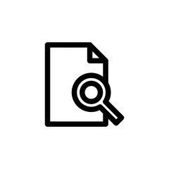 Document Search, Find Icon. Business Icon Set Vector Logo Symbol.